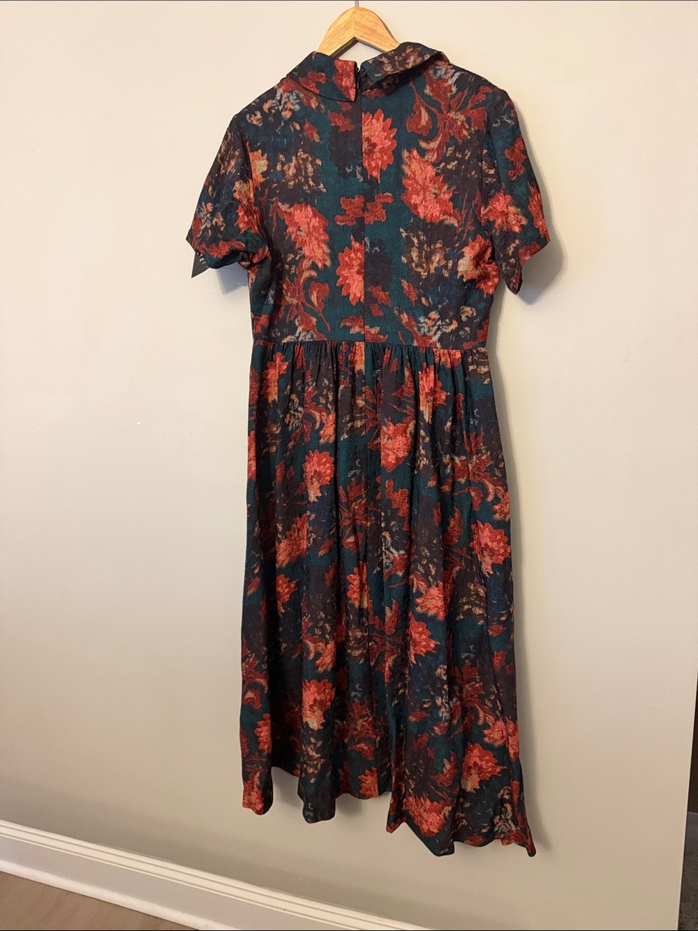 Tuckernuck Persimmon Floral Jacquard Adelaide Midi Dress XL NWT - Picture 5 of 8